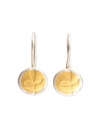 Fern Leaf Hook Earrings – Silver & Gold