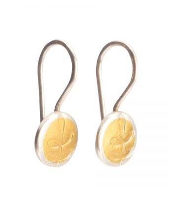 Fern Leaf Hook Earrings – Silver & Gold