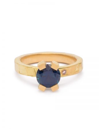 Four Claw Melted Ring – Blue Sapphire