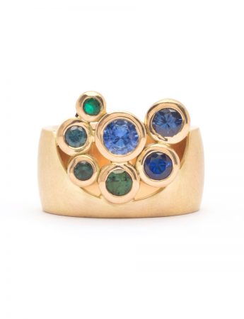 Garden of the Beloved Ring – Green, Blue & Gold