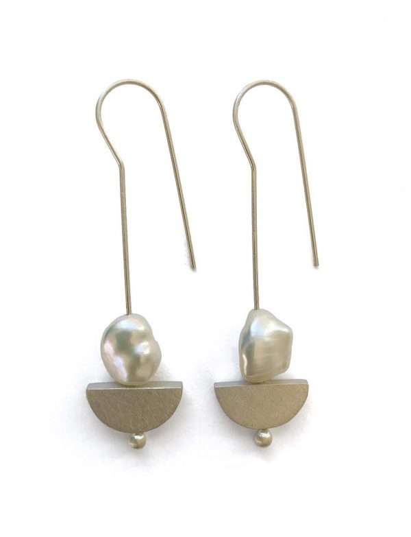 Holding the Balance Pearl Hook Earrings