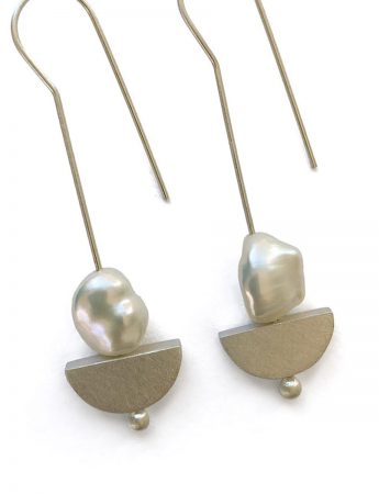 Holding the Balance Pearl Hook Earrings