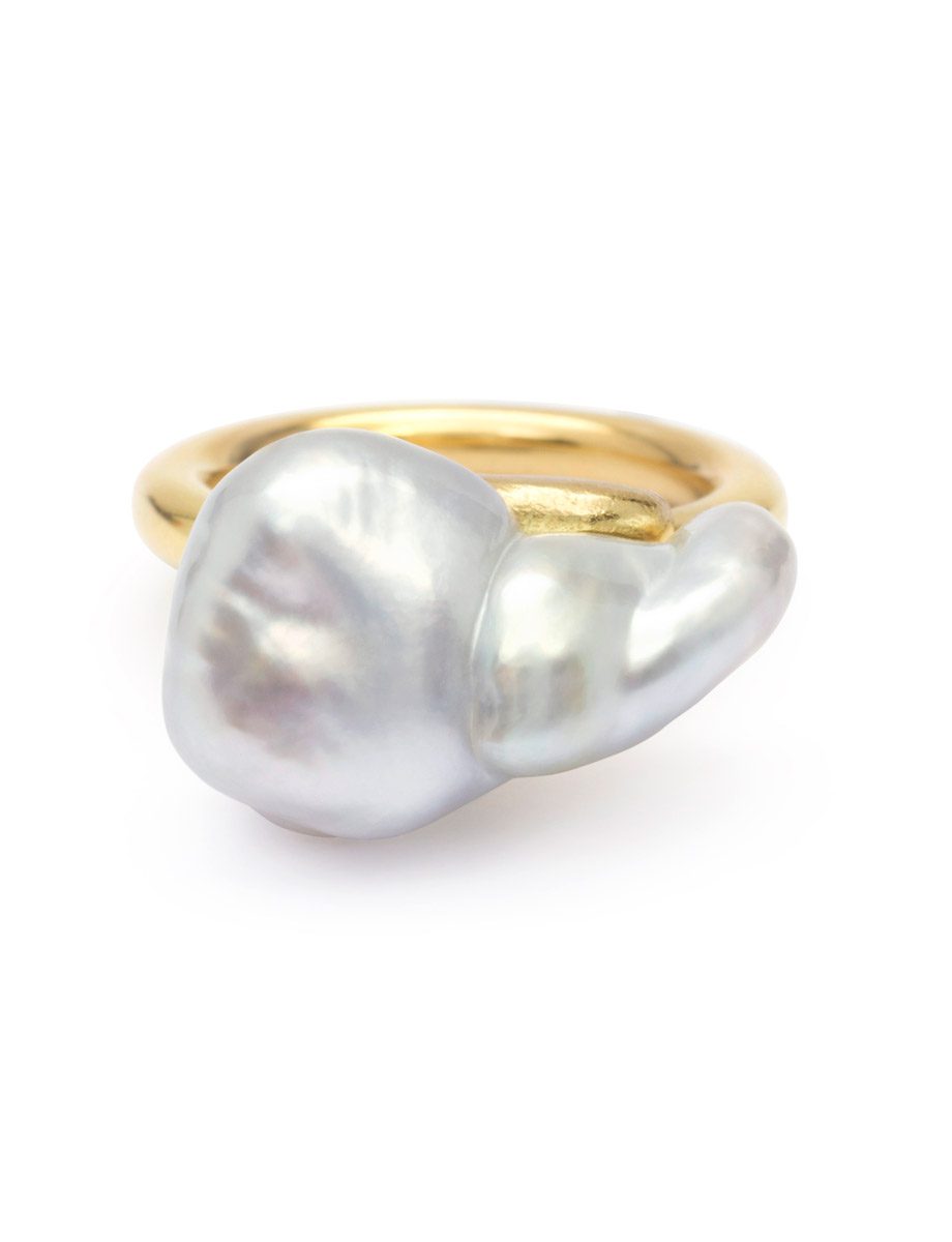 Baroque Pearl Yellow Gold Ring e.g.etal Melbourne