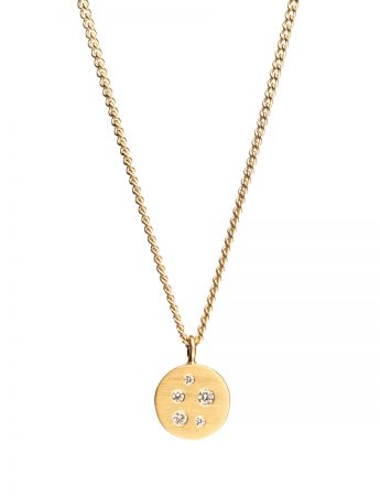 Round Speckle Diamond Necklace
