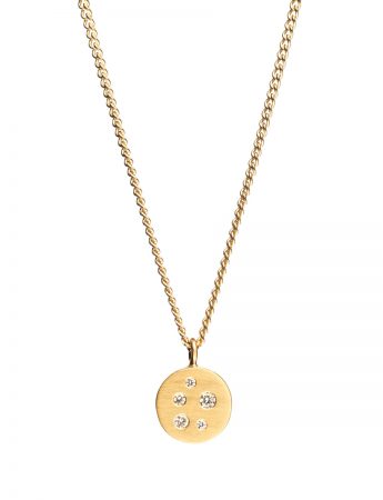 Round Speckle Diamond Necklace