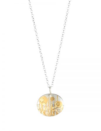 Wattle Embossed Necklace – Silver & Gold