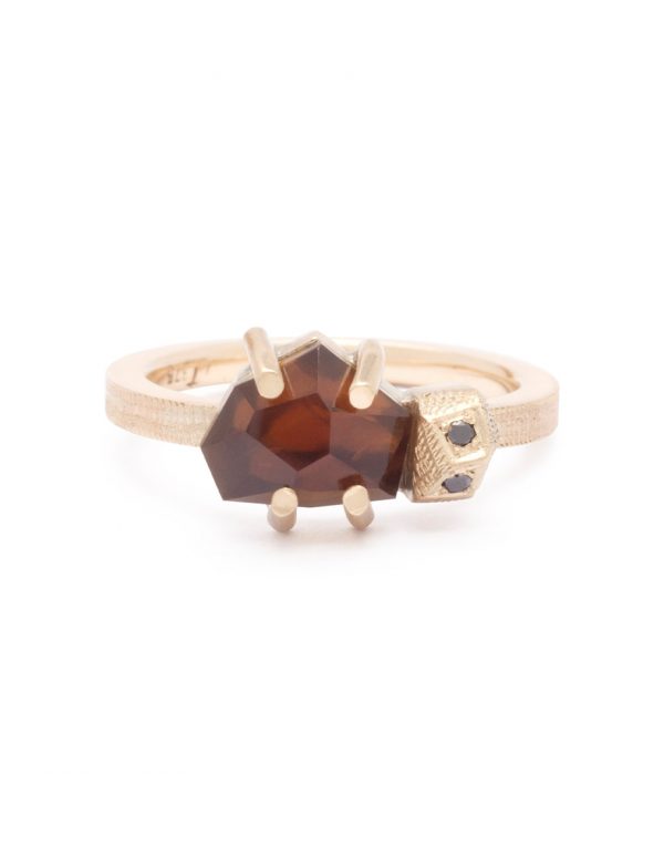 Atlas Ring – Tourmaline & Black Diamonds