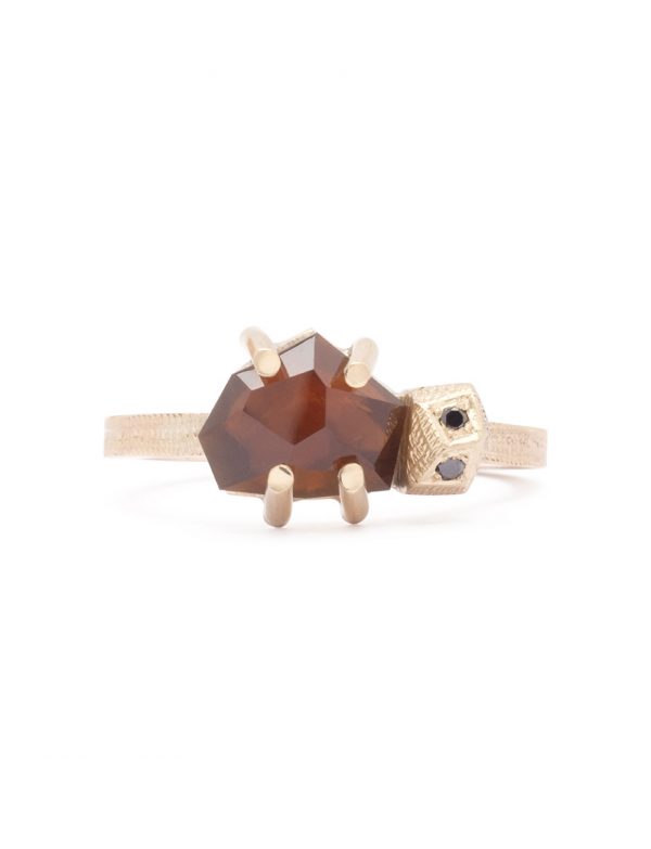 Atlas Ring – Tourmaline & Black Diamonds
