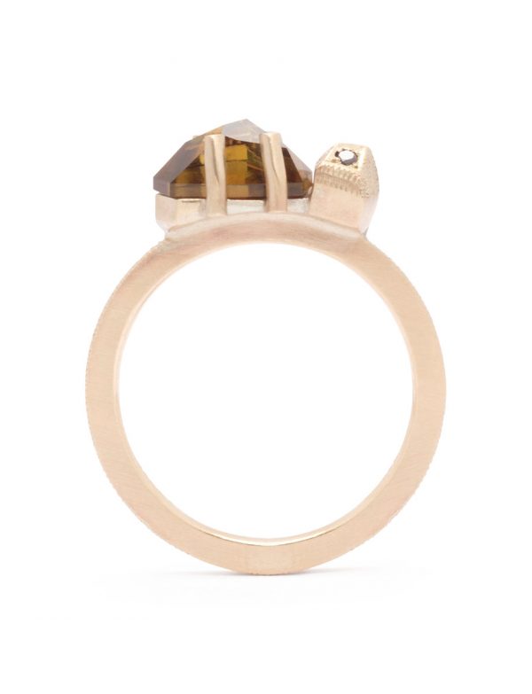 Atlas Ring – Tourmaline & Black Diamonds