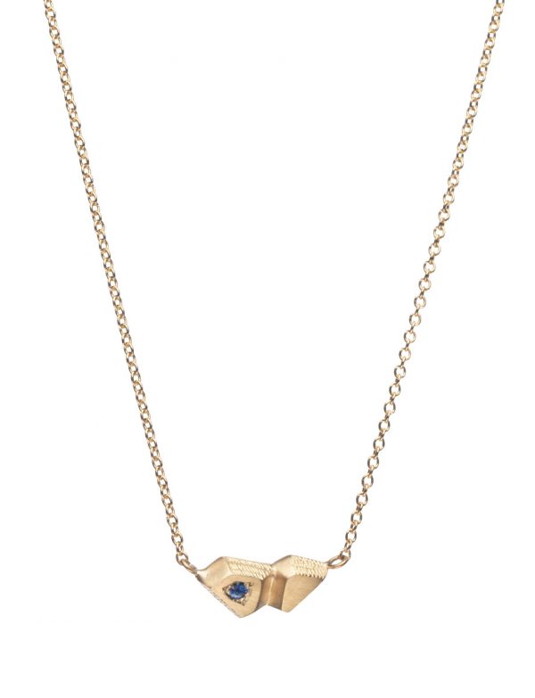 Crystalline II Pendant Necklace – Gold & Blue Sapphire