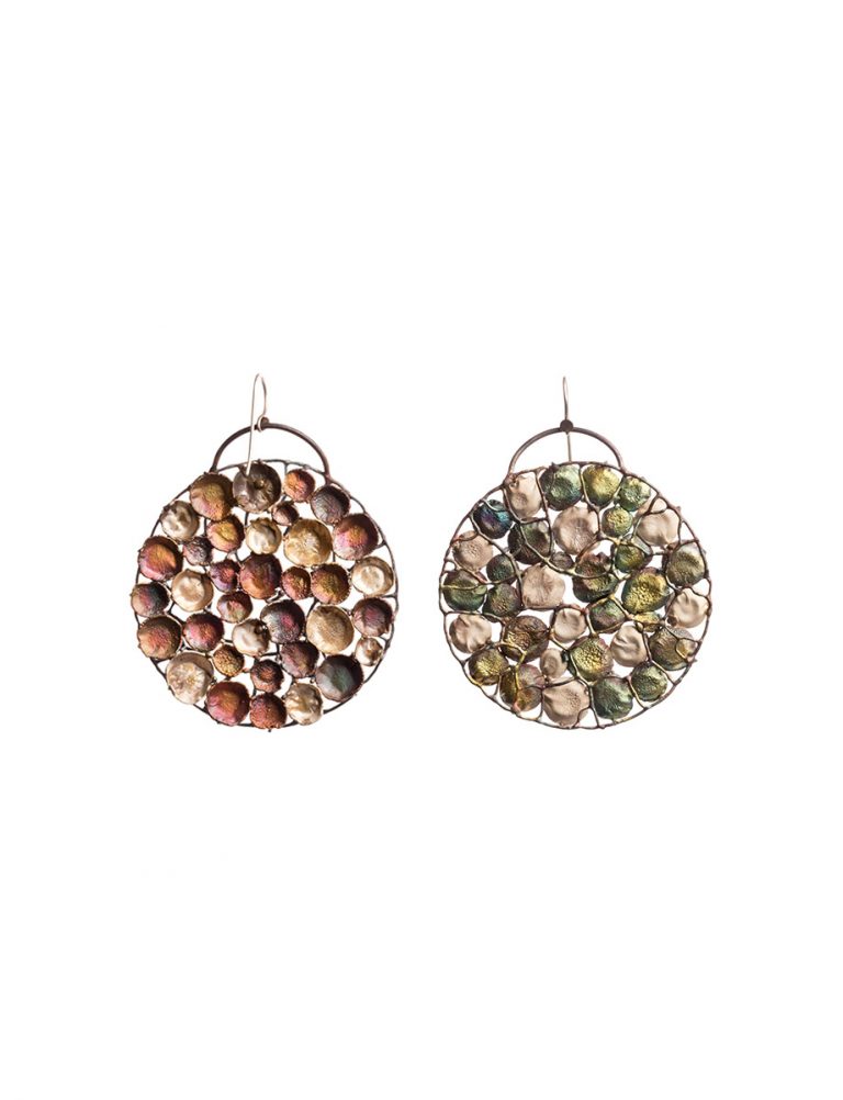 Large Caged Pod Hanging Earrings