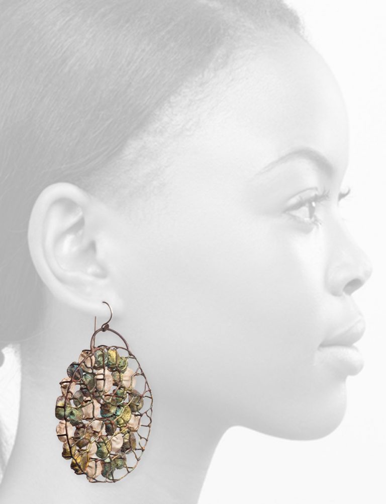 Large Caged Pod Hanging Earrings