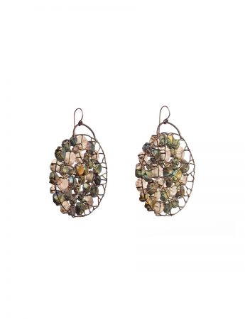 Large Caged Pod Hanging Earrings