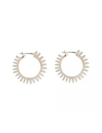 Whirlpool Hoop Earrings – Silver