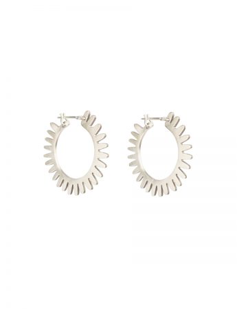 Whirlpool Hoop Earrings – Silver
