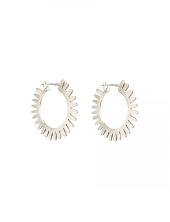 Whirlpool Hoop Earrings – Silver