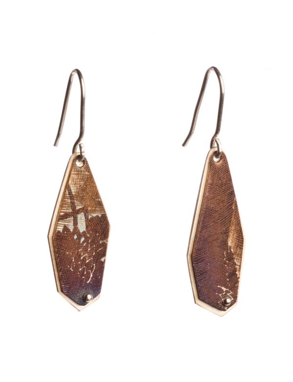 Long Chogak Drop Hook Earrings – Silver & Steel