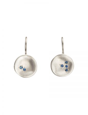 Posy Earrings – Silver & Blue Sapphires