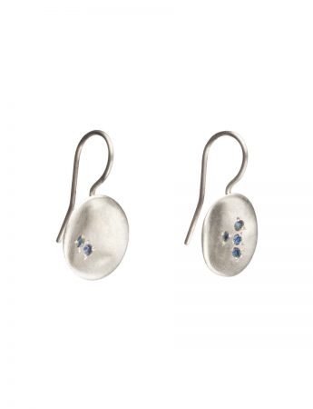 Posy Earrings – Silver & Blue Sapphires