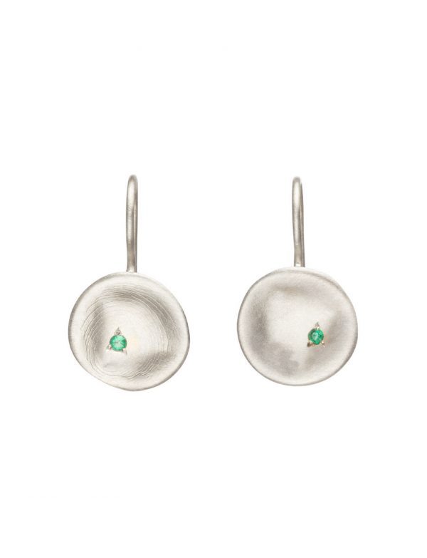 Posy Earrings – Silver & Emeralds