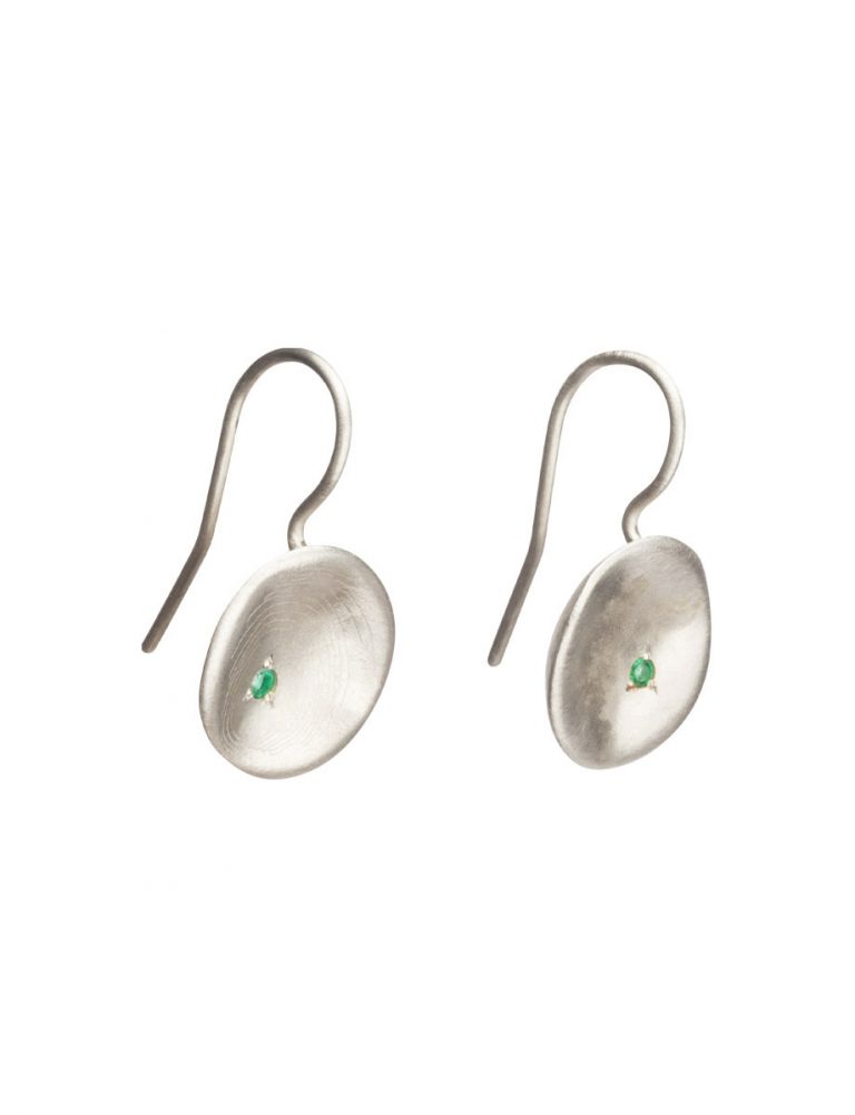 Posy Earrings – Silver & Emeralds
