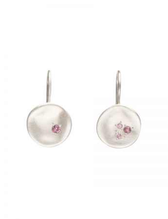 Posy Earrings – Silver & Pink Sapphires