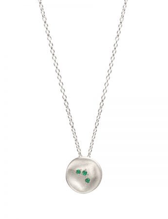 Posy Pendant Necklace – Silver & Emeralds