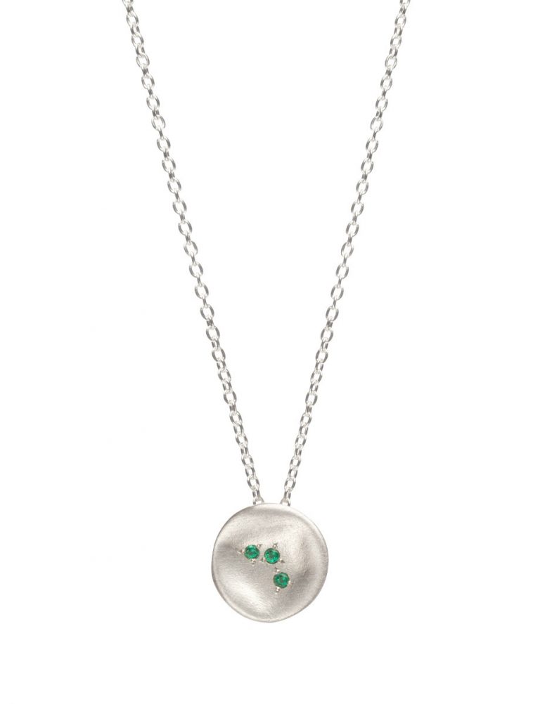 Posy Pendant Necklace – Silver & Emeralds