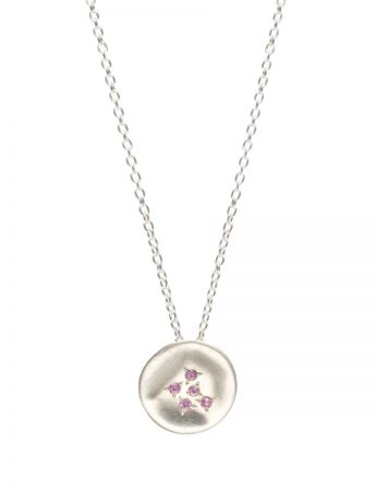 Posy Pendant Necklace – Silver & Pink Sapphires