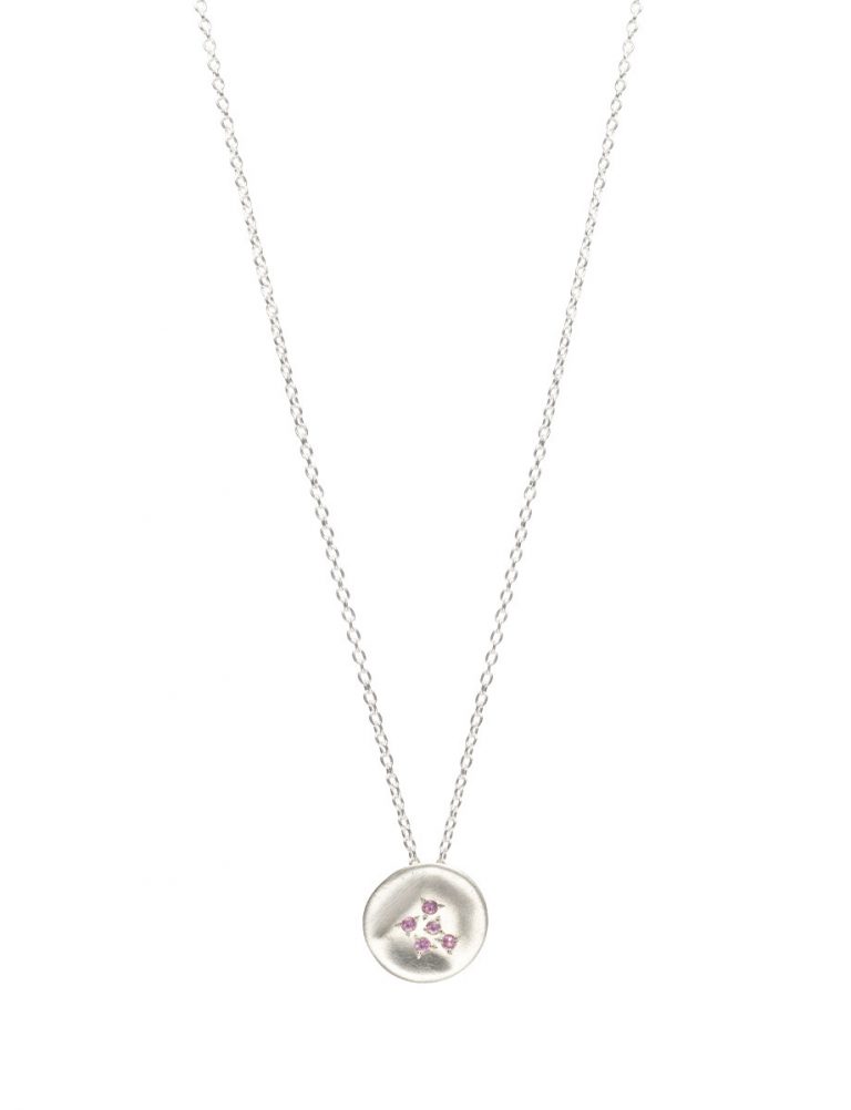 Posy Pendant Necklace – Silver & Pink Sapphires