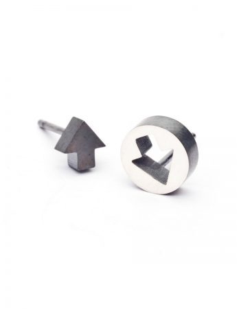 Punch Arrow Stud Earrings – Sterling Silver