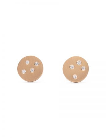 Speckled Stud Earrings – Gold & Diamond