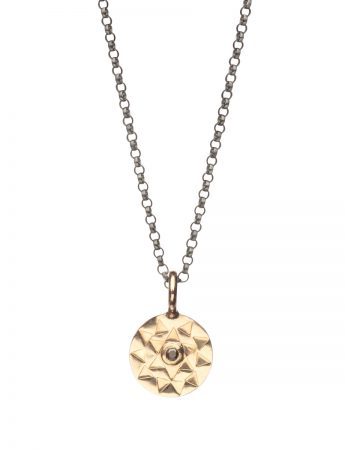 Sundisk Necklace – Gold & Black Diamond