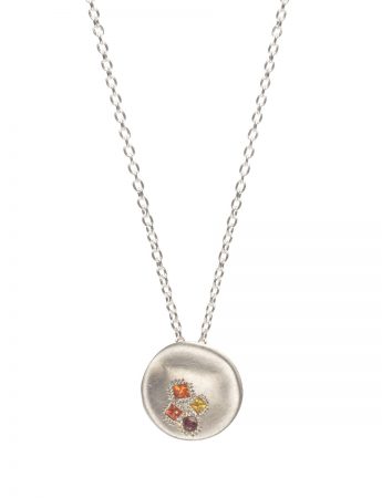 Posy Pendant Necklace – Silver & Autumn Sapphires