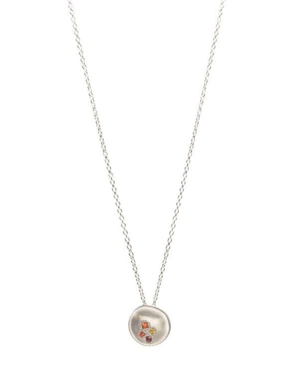 Posy Pendant Necklace – Silver & Autumn Sapphires