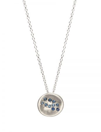 Posy Pendant Necklace – Silver & Blue Sapphires