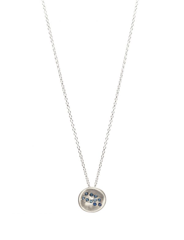 Posy Pendant Necklace – Silver & Blue Sapphires