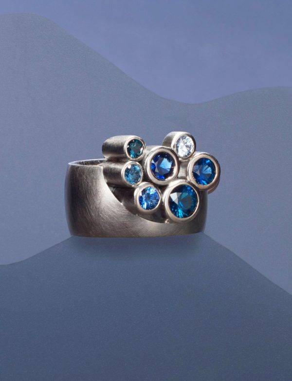 Garden of the Beloved Ring – White Gold, Sapphire & Diamond