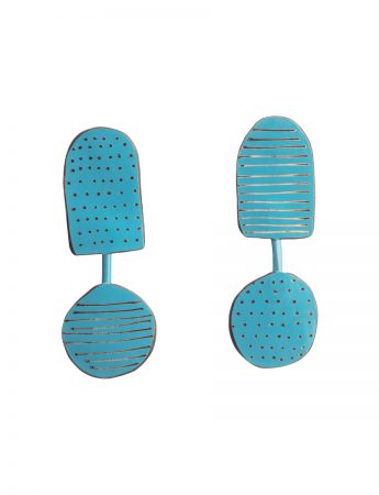 Cutlery Stud Earrings – Blue