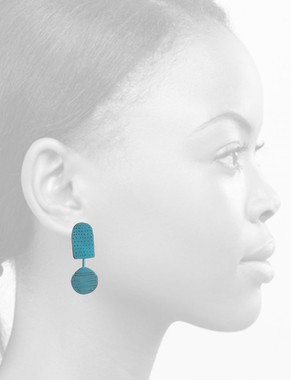 Cutlery Stud Earrings – Blue