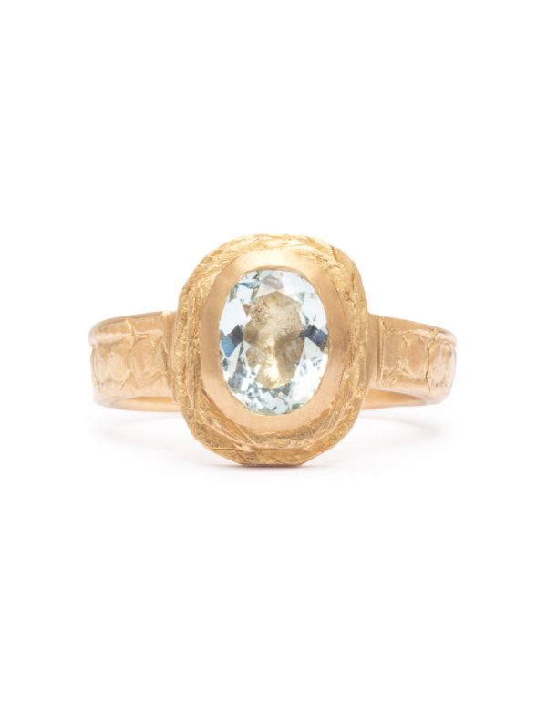 Nereida Ring – Gold & Aquamarine