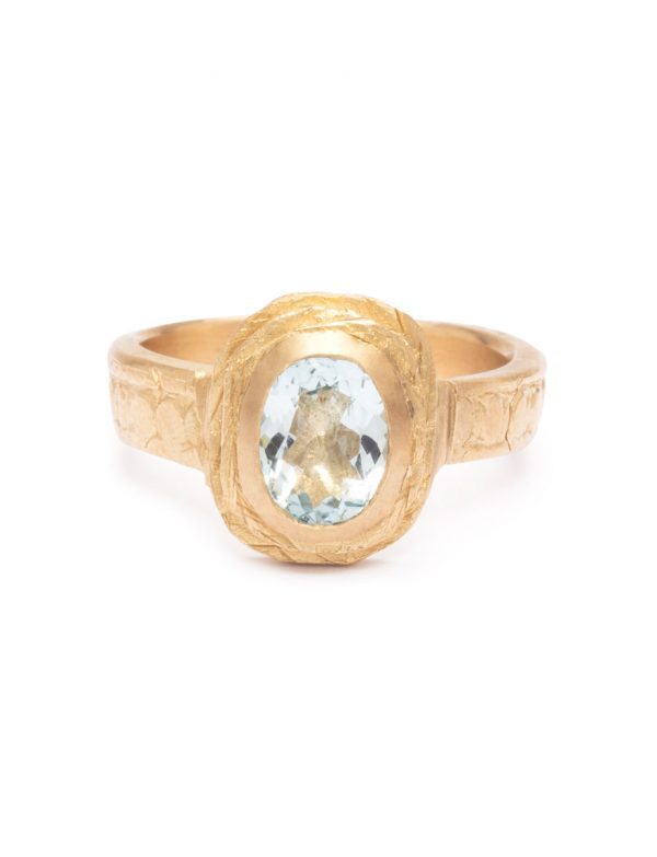 Nereida Ring – Gold & Aquamarine