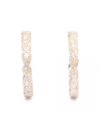 Eternity Hoop Earrings – Silver