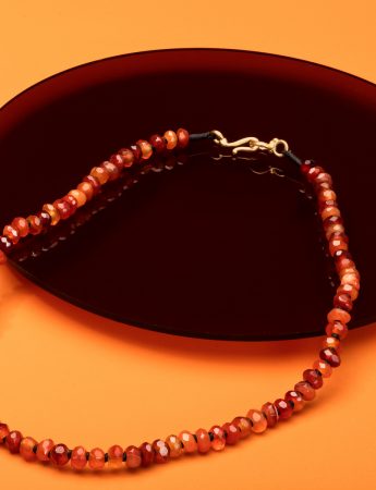 Asclepius Beaded Neckpiece – Carnelian