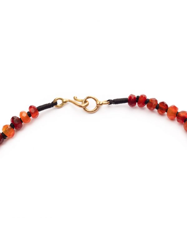 Asclepius Beaded Neckpiece – Carnelian