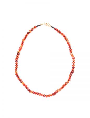 Asclepius Beaded Neckpiece – Carnelian