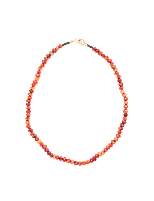 Asclepius Beaded Neckpiece – Carnelian