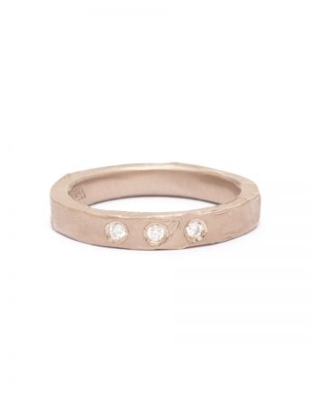 Melted Wedding Ring – White Gold & Diamonds