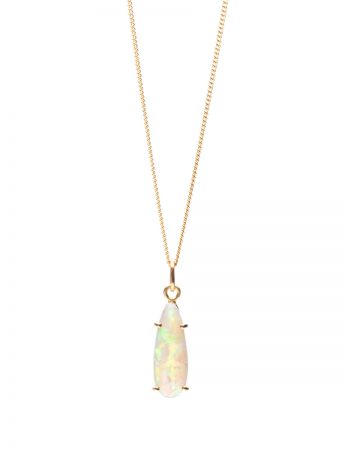 Teardrop Opal Pendant – Gold & Lightning Ridge Opal