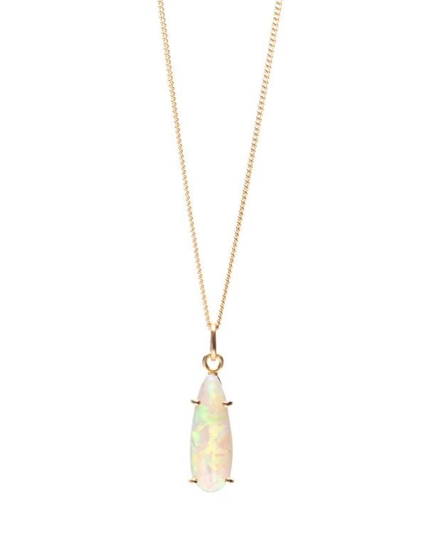 Teardrop Opal Pendant – Gold & Lightning Ridge Opal